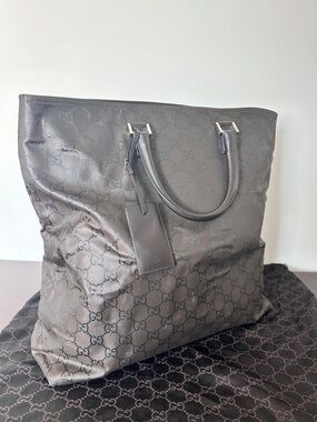 Gucci Brown Monogrammed Large Tote